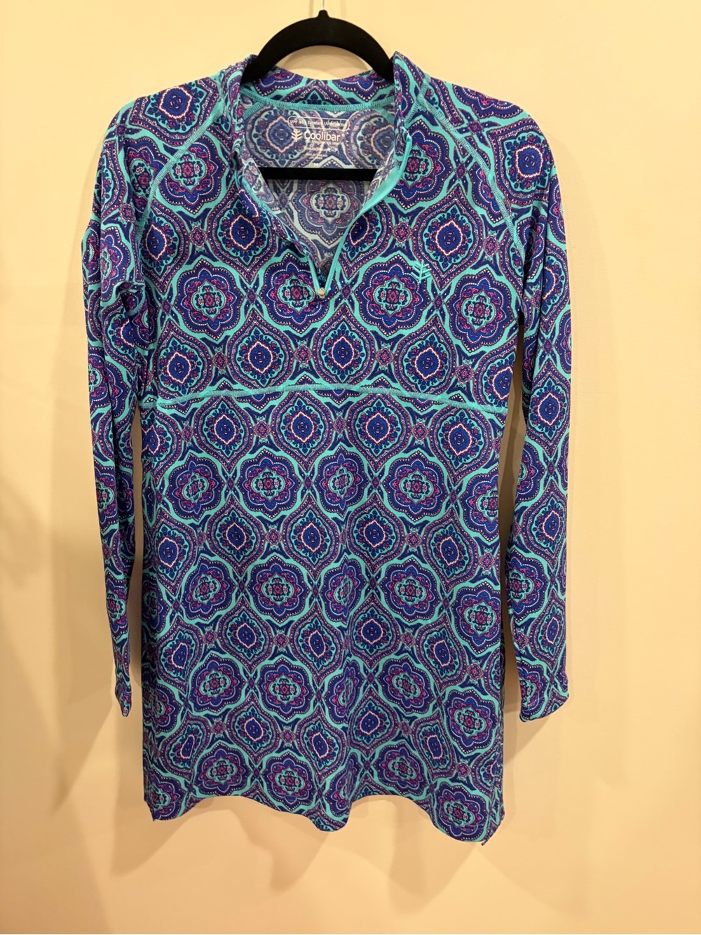 Coolibar Women's Long-Sleeve Printed Swim Tunic Size M